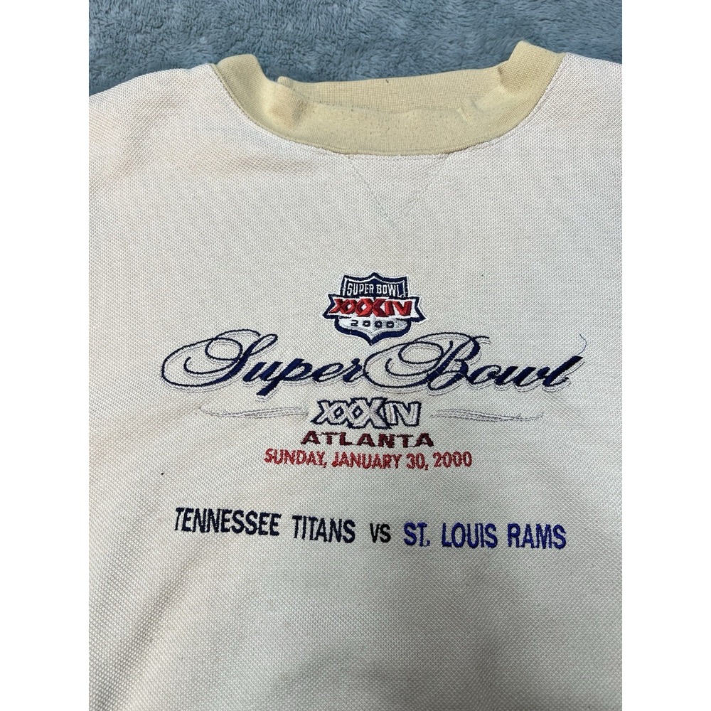 Vintage Logo Athletic Super Bowl Tennessee Vs‎ St Louis Rams 2000 Sweatshirt XL